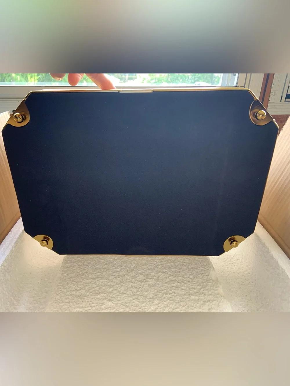 Gold Decorative Mirrored Vanity Tray - Elegant Home Bath Accent